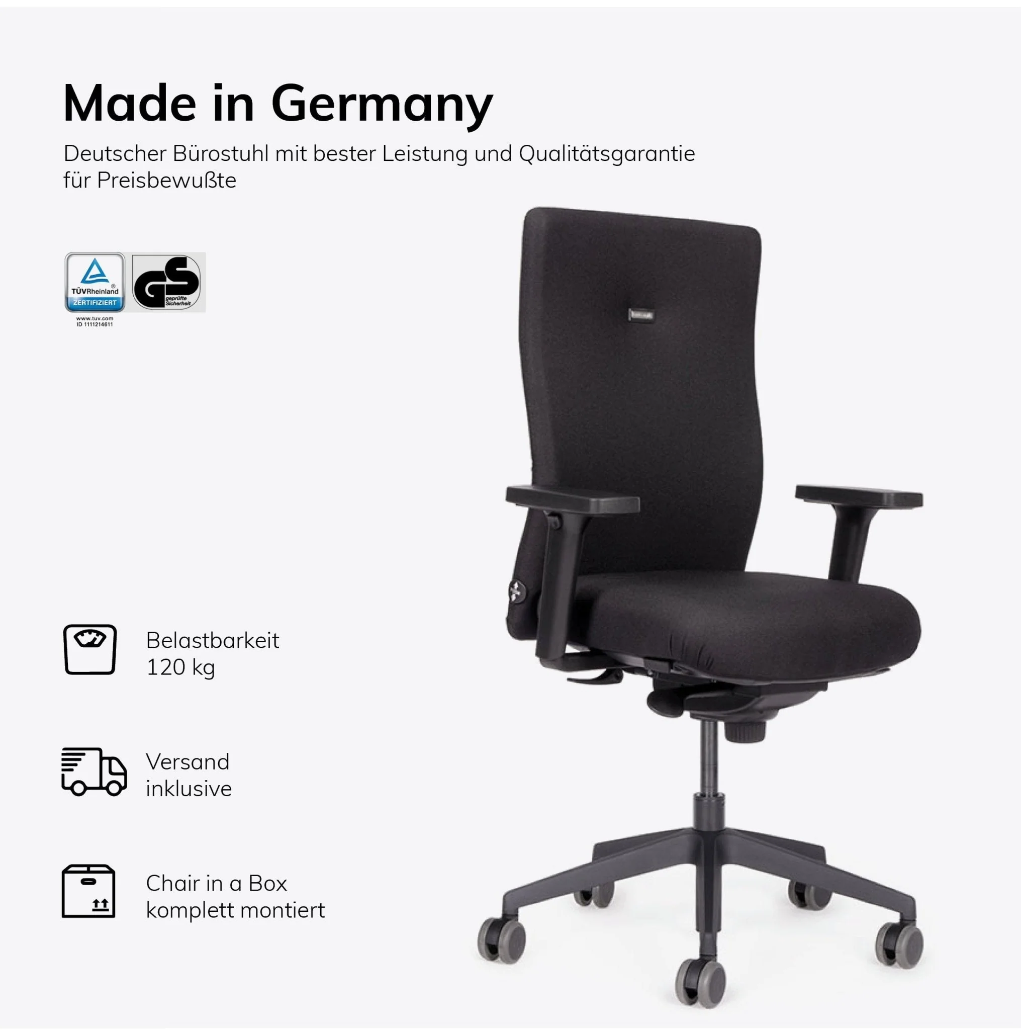 2025 Slow AG10 StartUP Ergonomischer Bürostuhl mit Armlehnen – 30 Jahre Garantie