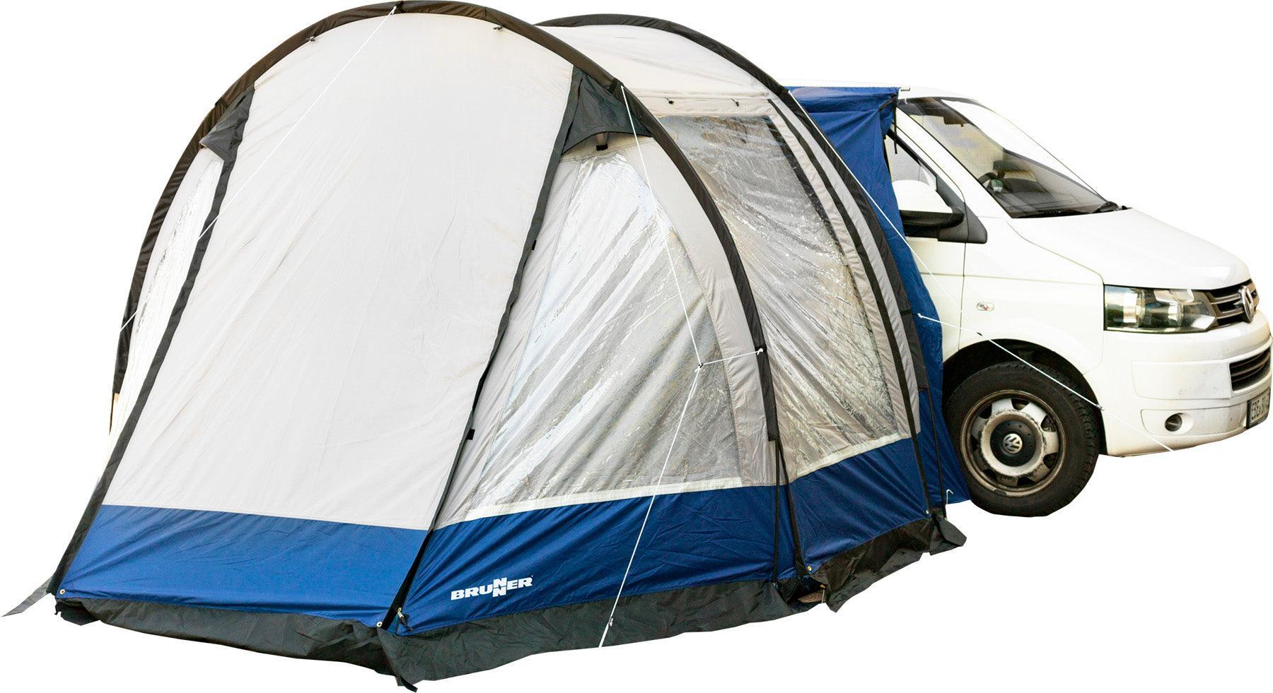 Tunnelmarkise 2025 für Transporter – GFK-Konstruktion. Anschlusshöhe 180–220 cm