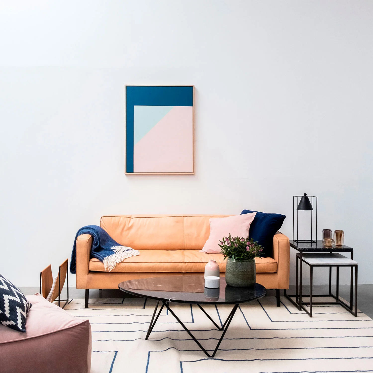 Louis Couchtisch aus schwarzem Marmor