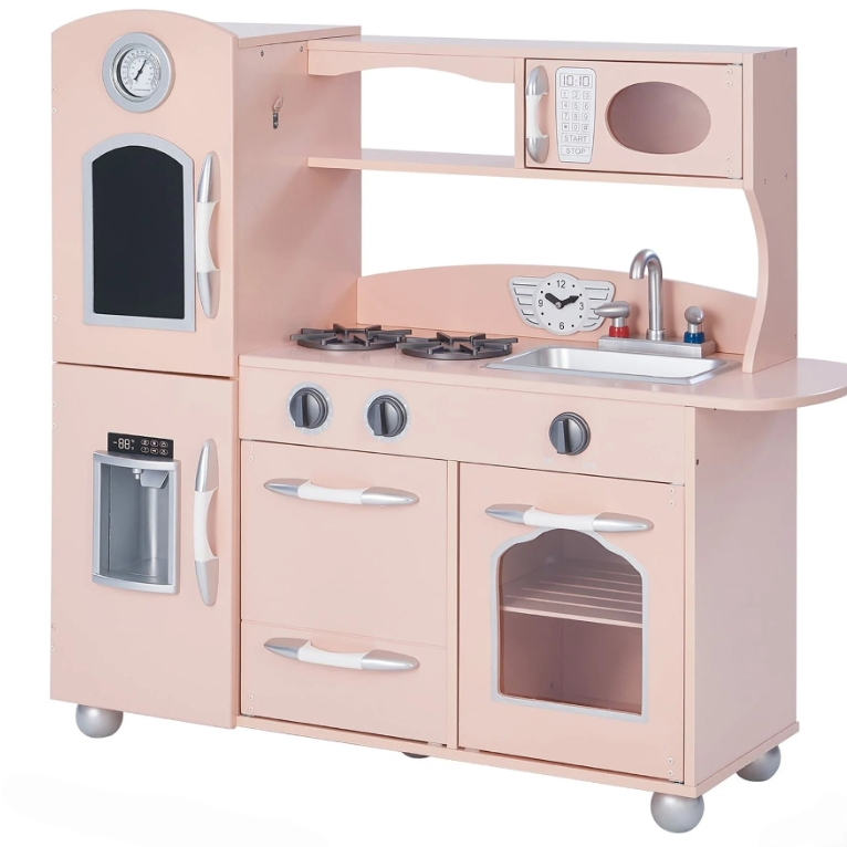 Little Chef Westchester Retro-Spielküche aus Holz, Rosa