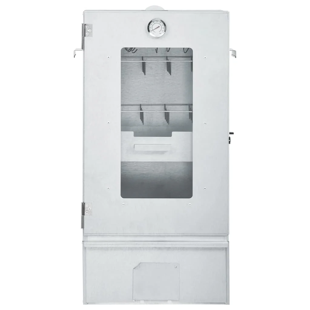 Smoker 2025 mit 1 kg Holzspänen. 44,5 x 29 x 83 cm. Silberverzinkter Stahl.