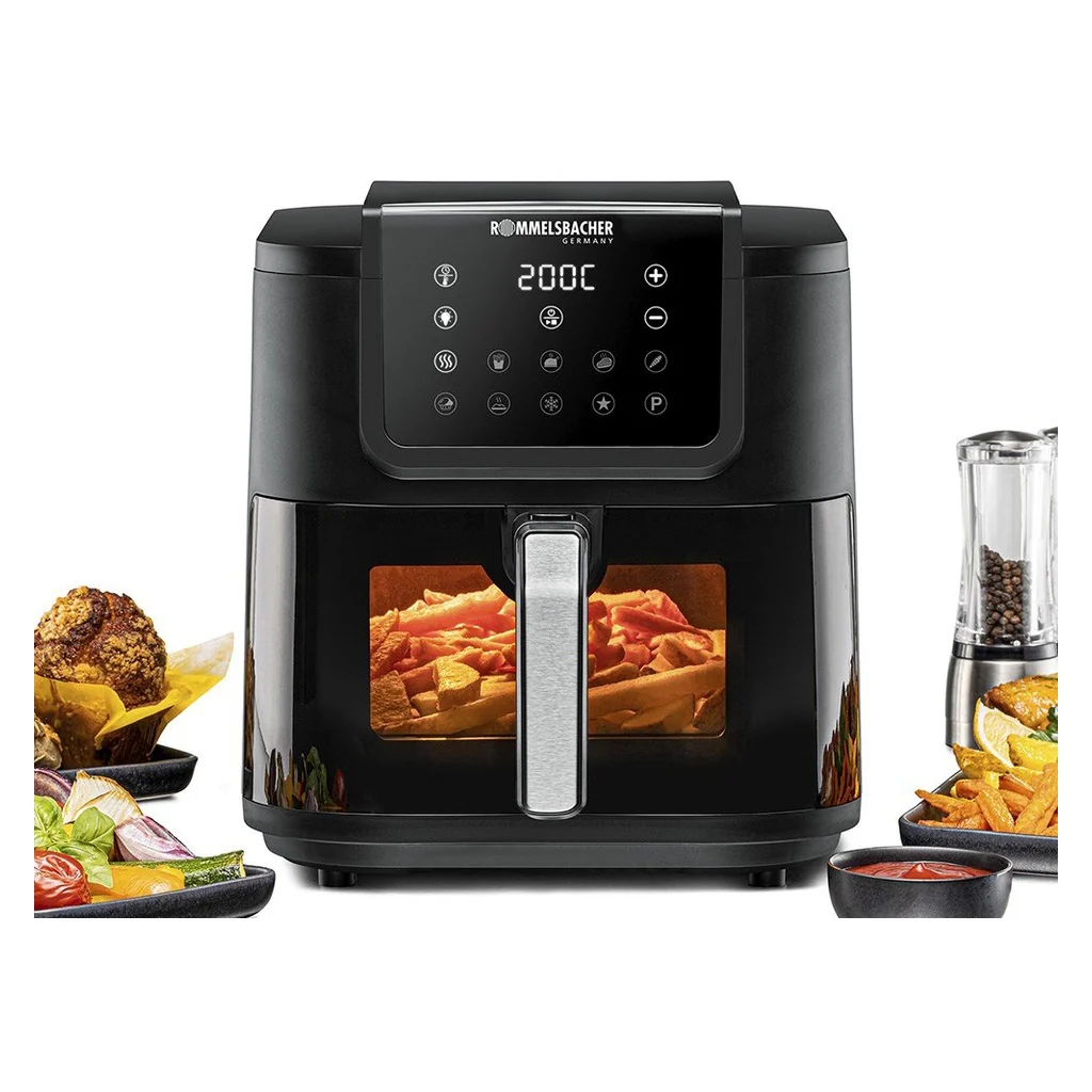 2025 Rommelsbacher FRH 1700 XXL Schwarze Heißluftfritteuse