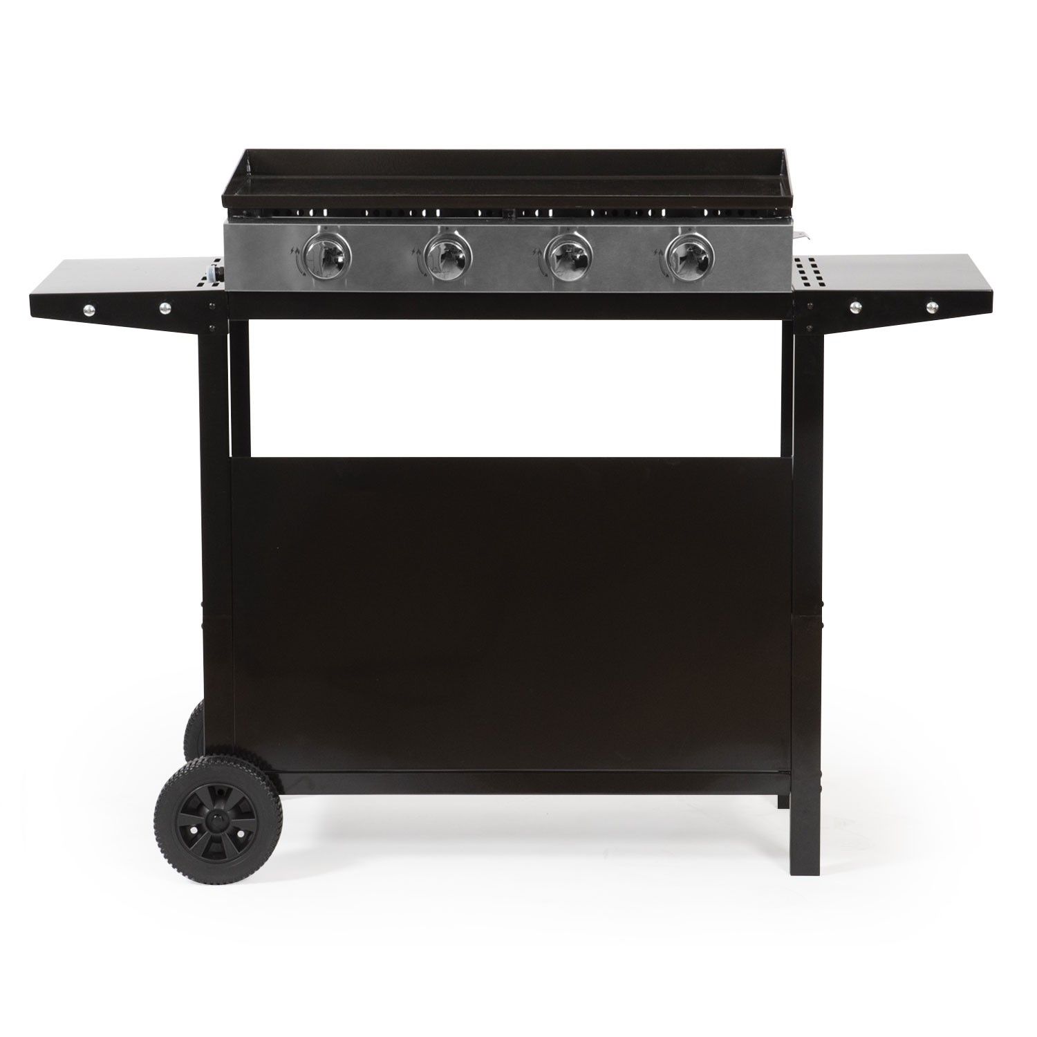 Mérida Gasgrillplatte mit 4 Brennern + Wagen