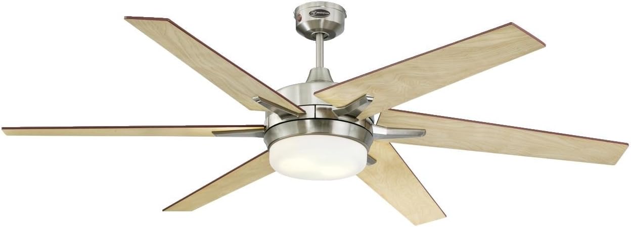 Westinghouse Lighting Cayuga Deckenventilator E27, 40 W, Satin Nickel