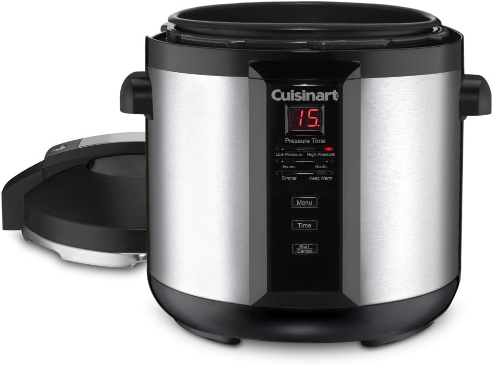 Cuisinart 6-Liter-Elektro-Schnellkochtopf (Modelljahr 2025). Edelstahl. Digitale Steuerung. Multifunktional. Modell CPC-600N1
