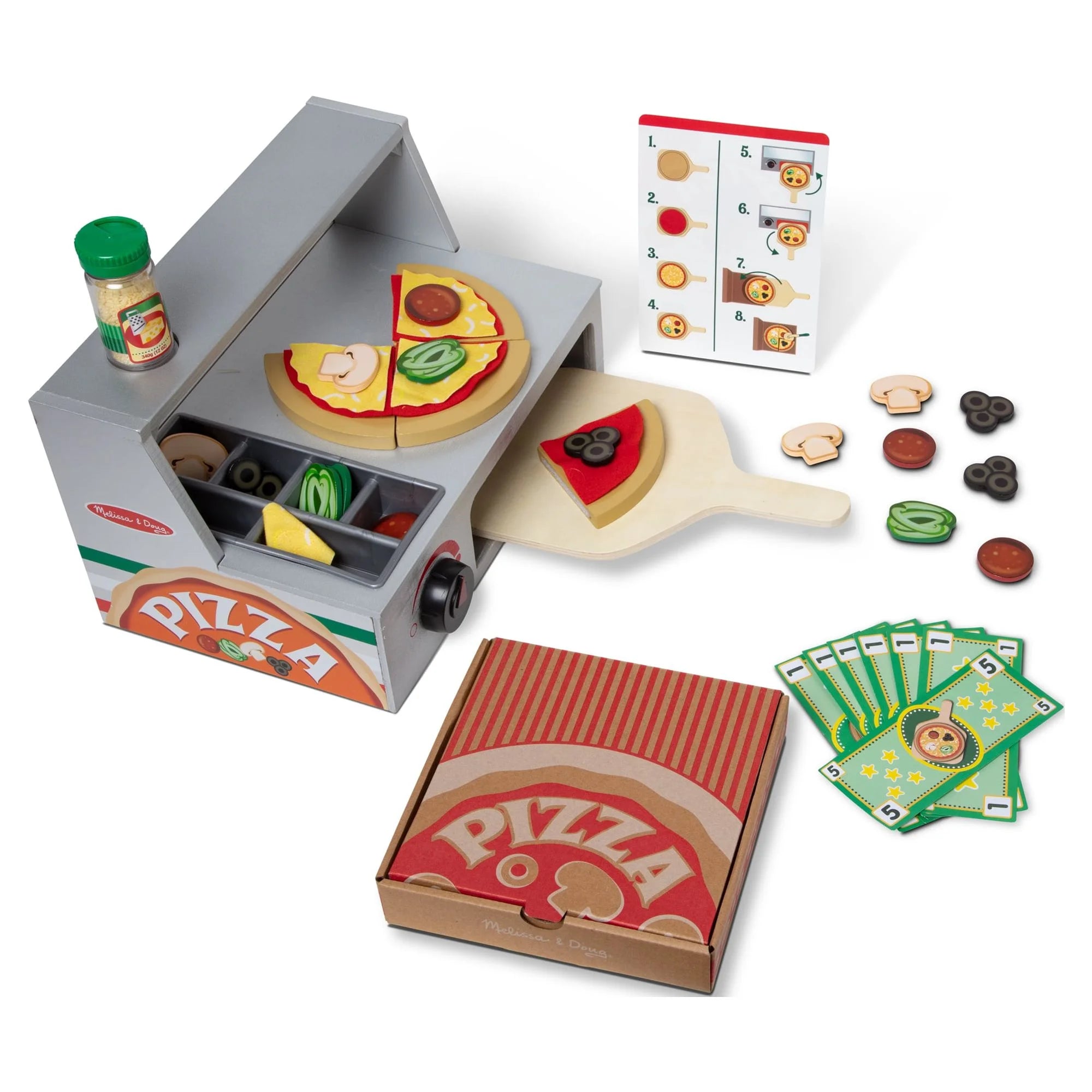 Melissa & Doug Pizza-Spielset aus Holz (41 Teile) – FSC-zertifiziert
