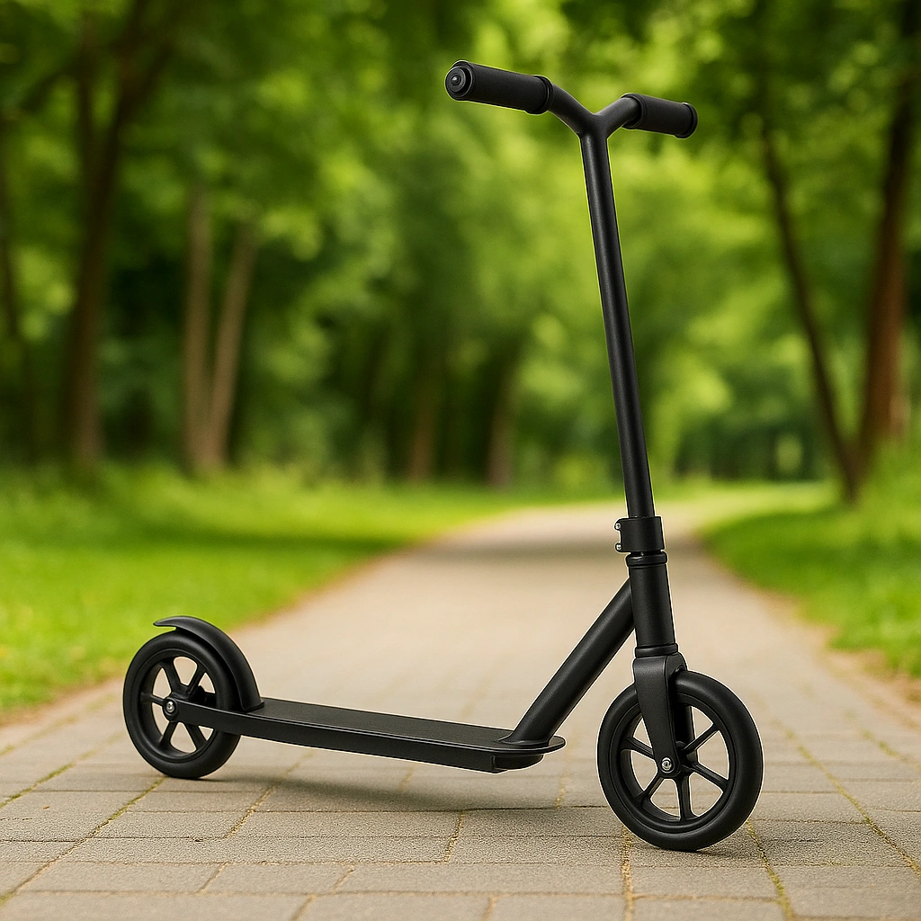 Kinderroller, schwarz, Metallrahmen, geeignet für Kinder und Jugendliche