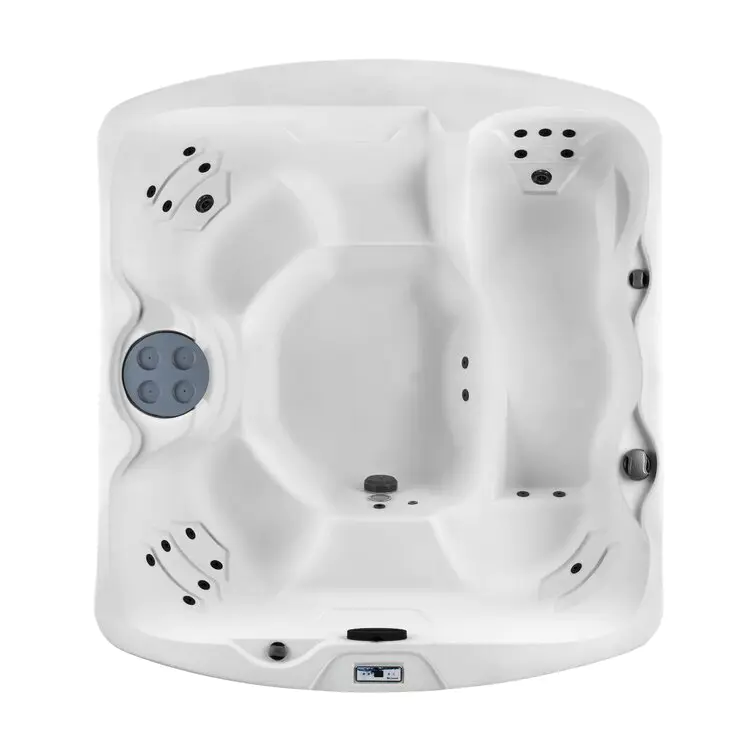 Lifesmart Spas – Rechteckiger Plug-and-Play-Whirlpool, 110 V. Für 5 Personen. 23 Düsen mit Ozonisator. Farbe: Espresso.
