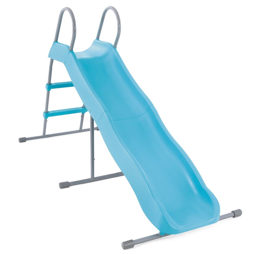 Intex Kinderrutsche 84x196x119 cm mit 2 Stufen und Stahlrahmen, geeignet für Kinder von 3-10 Jahren