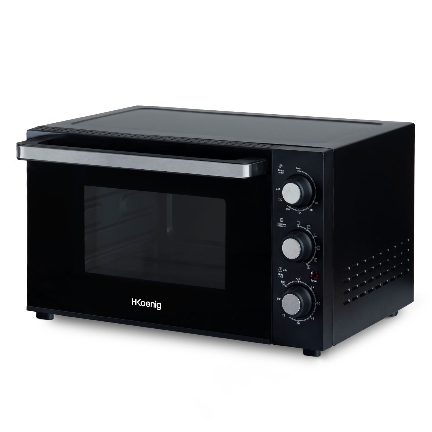 Mini-Backofen Fo30 H.koenig, 1500 W, 30 l, Edelstahl, Schwarz