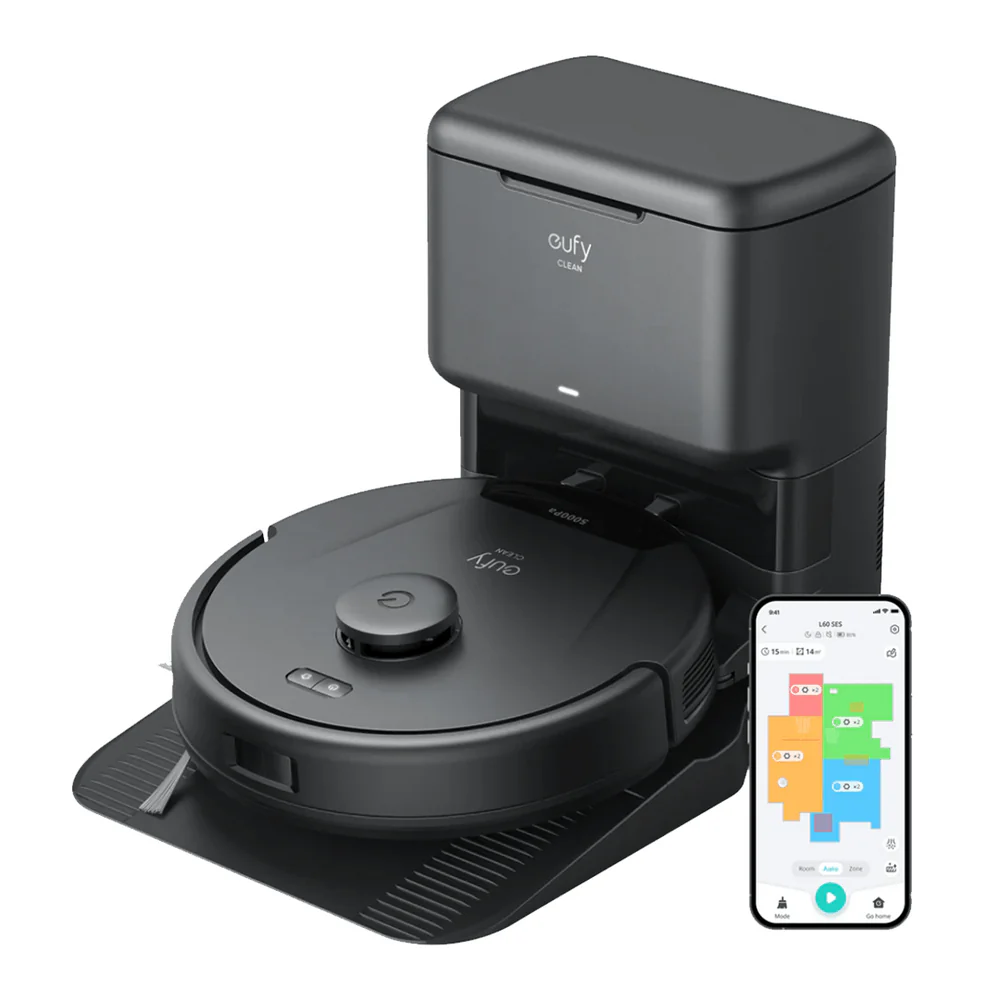 Eufy L60 Hybrid-Saugroboter mit Selbstreinigungsstation – Schwarz | T2278V11