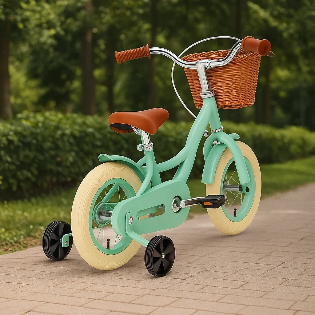 Grünes Kinderfahrrad (12 Zoll), geeignet für Kinder von 3 bis 5 Jahren - MNLUmMouY6fM
