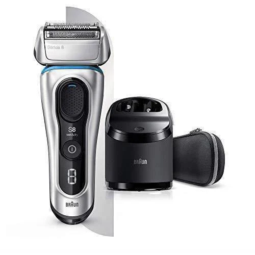 Braun Series 8 Herrenrasierer (8390 cm³) – Nass- und Trockenrasur. 100 % wasserdicht. Silber.