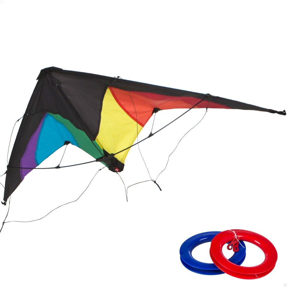 Pop-up Magic Akrobatik-Drachen 125x72 cm - Regenbogenfarben