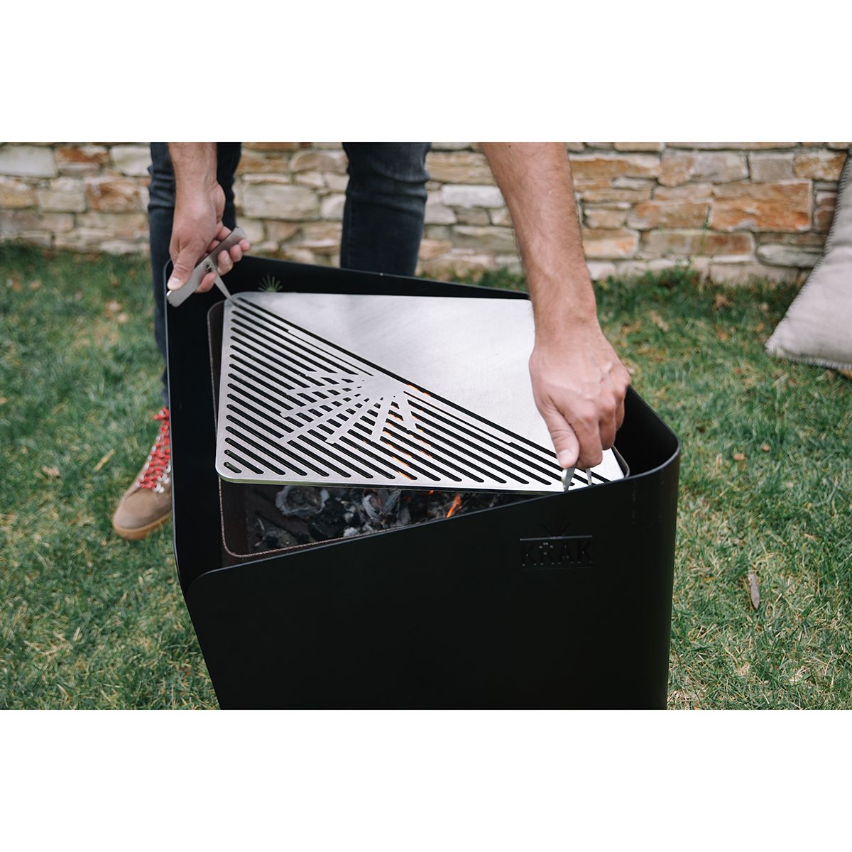 Krak Black Brazier 3 In 1 – Levant + Grille + Plateau Noir