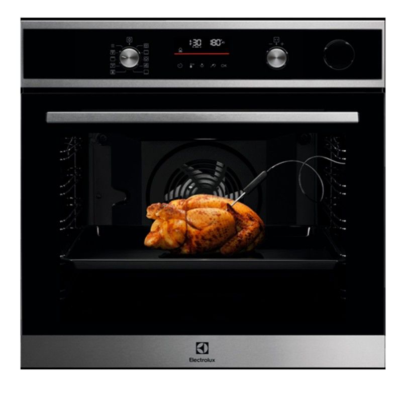 Electrolux COP846X1 Backofen, schwarzes Glas, Edelstahl, Pyro-Dampfgarfunktion