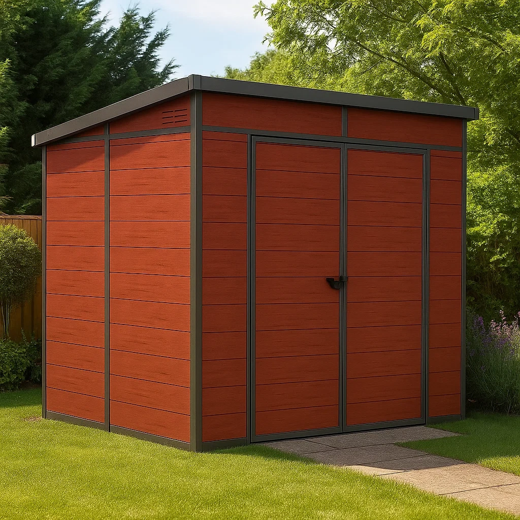 Abri de jardin en acier galvanisé avec finition imitation bois, 4,1 m² - xsFZHXn139uj