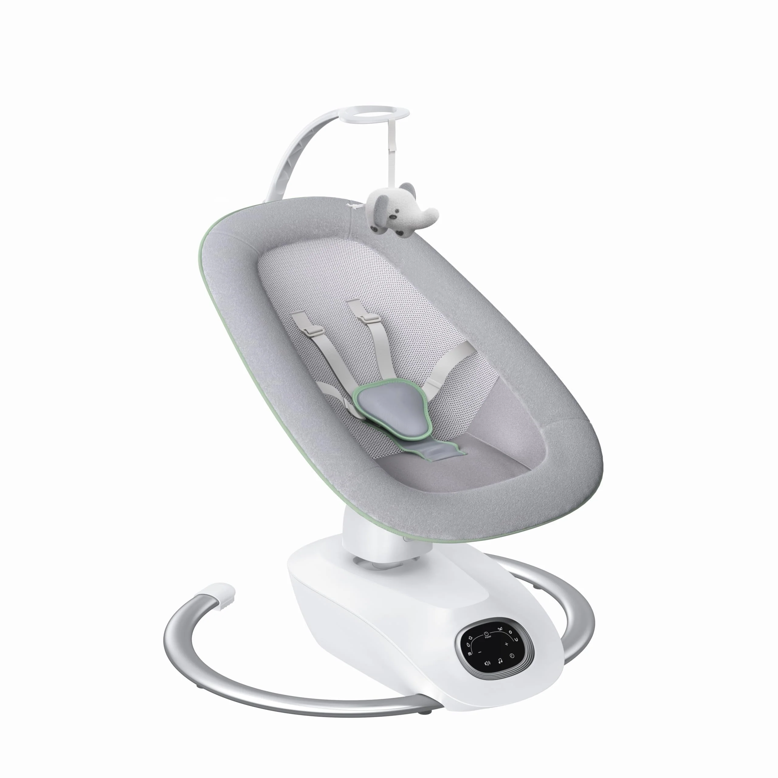 CocoSway 3D Elektrische Babyschaukel – Elektrische Bewegung für Neugeborene. 6 Schaukelmodi und 4 Geschwindigkeiten. Fernbedienung. 8 Schlaflieder. Geeignet für Babys bis 9 kg. Oberfläche in Pflastersteinoptik.