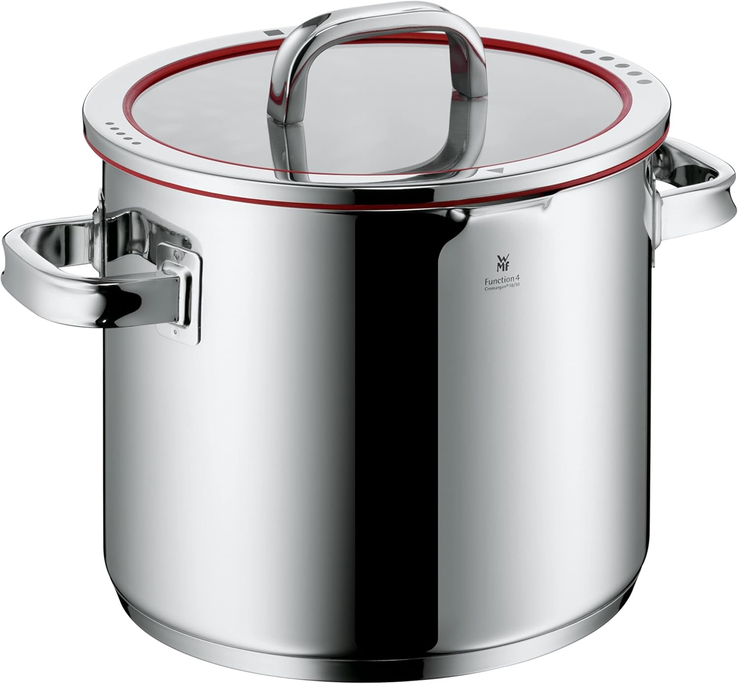 WMF Function 4-5-teiliges Kochgeschirr-Set, Edelstahl, induktionsgeeignet, 1 niedriger Topf (20 cm), 3 hohe Töpfe (16 cm, 20 cm und 24 cm) mit Deckel, 1 Topf (16 cm)