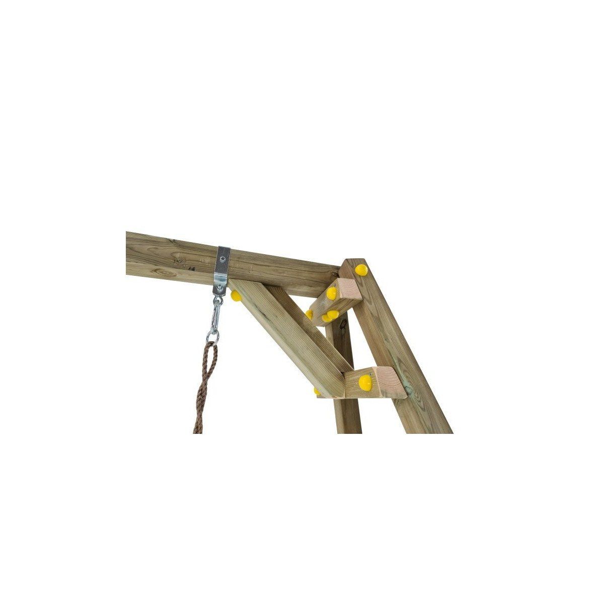 Masgames Xylo XL Quadratische Doppelschaukel aus Holz + Babysitz