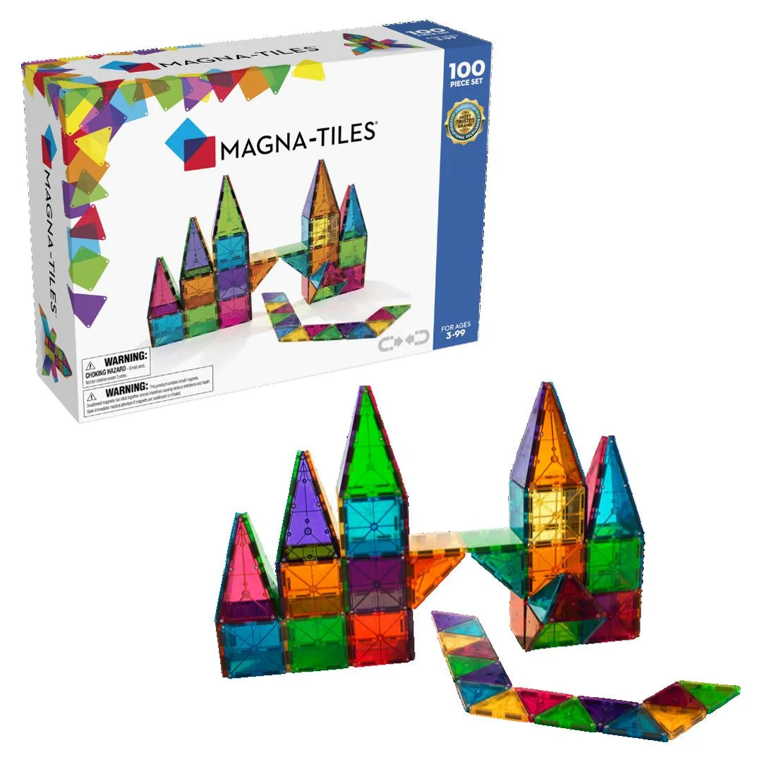 MAGNA-TILES Classic 100-teiliges Magnetbauset, die ORIGINAL Magnetbaumarke!