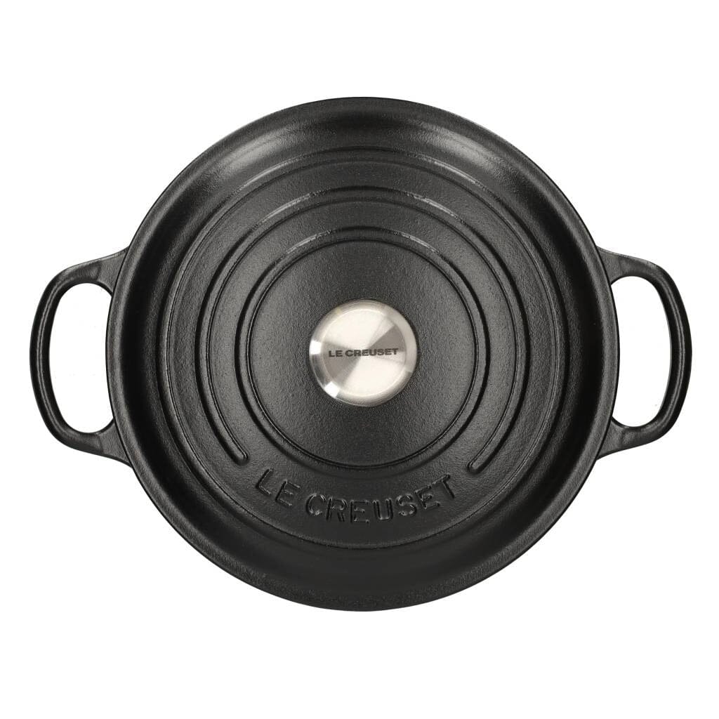 2025 Le Creuset - Signature Runde Brat-/Schmorpfanne Mattschwarz 22 cm 3,3 l (Schwarzer Innenraum)