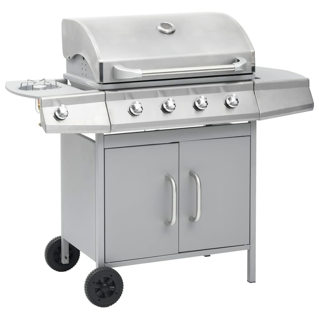 Vidaxl Gasgrill mit 4+1 Brennern, Silber