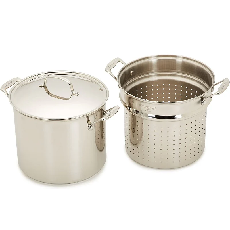 2025 Cuisinart 12-Liter Edelstahl-Dampfgarer und Pastakocher-Set