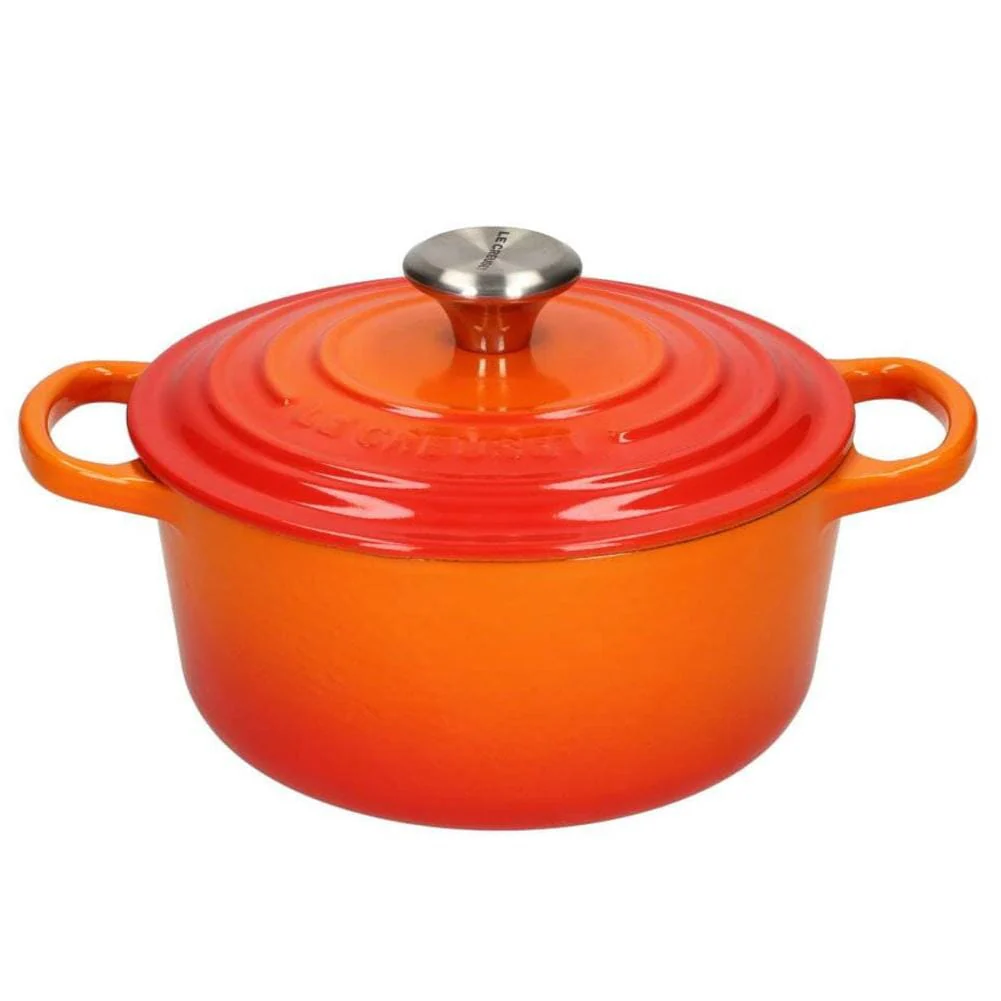 2025 Le Creuset – Runder Signature-Auflauf / Cocotte Orangerot 24 cm 4,2 l