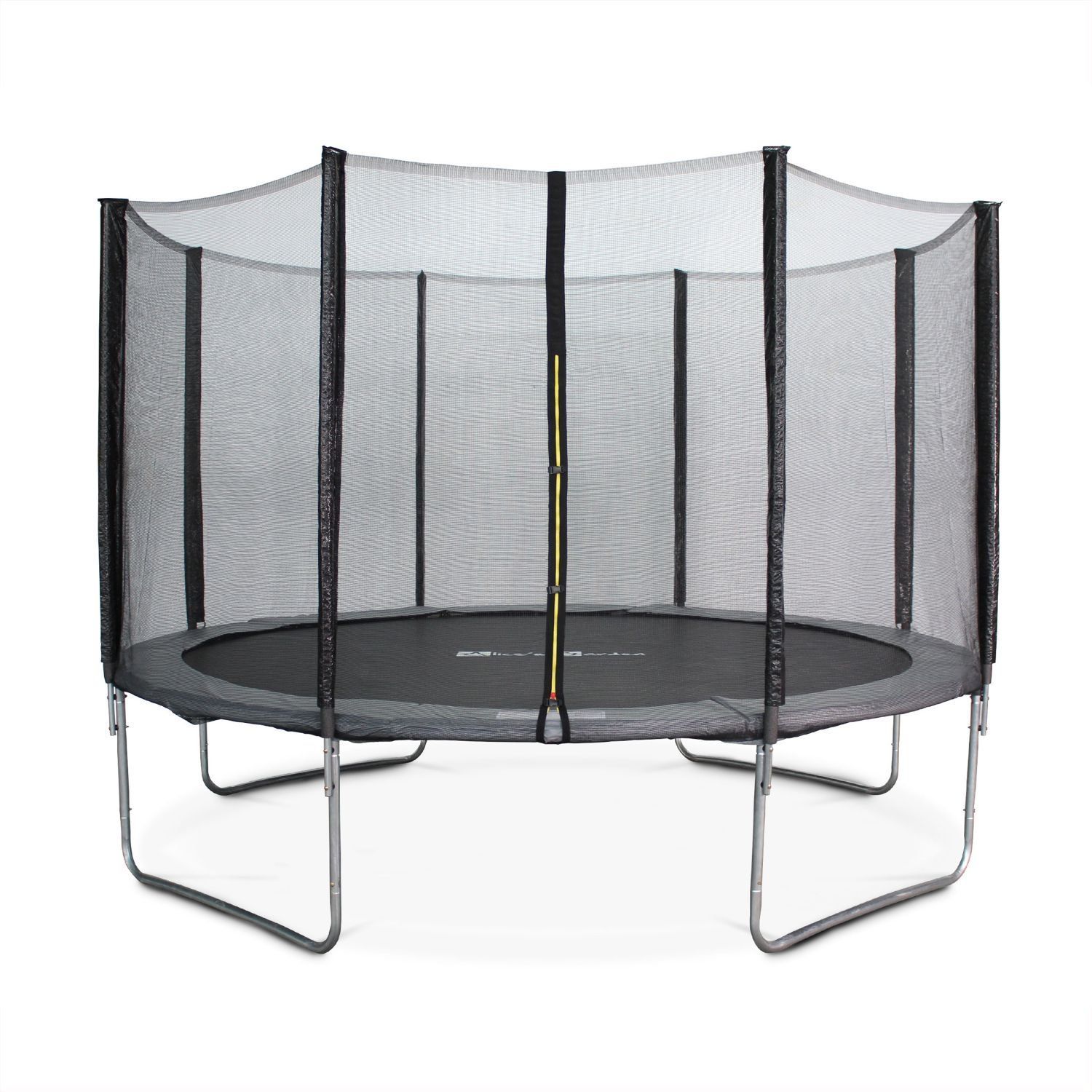 370 cm Trampolin mit Sicherheitsnetz, Grau