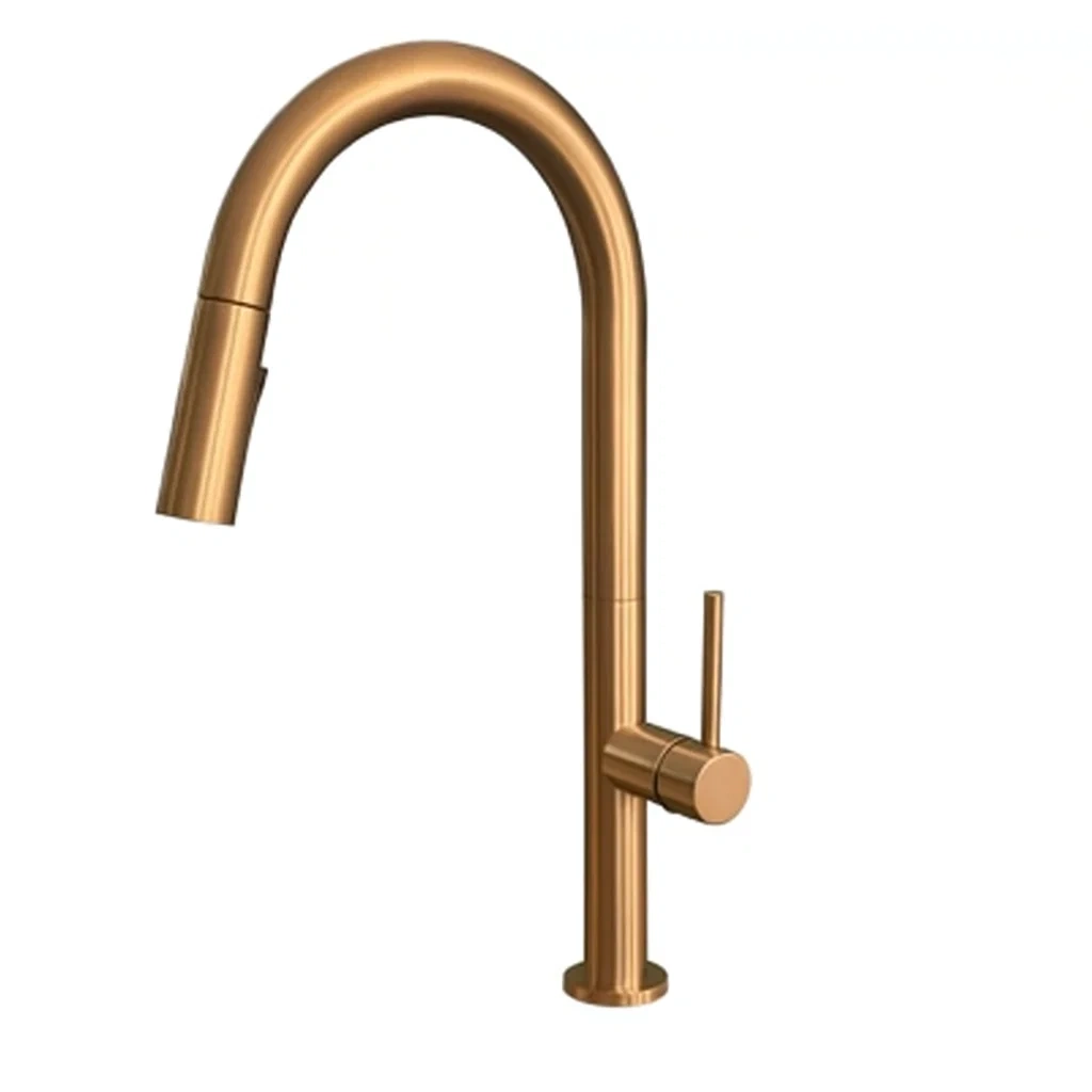 Robinet de cuisine monocommande en laiton cuivré pour évier ou plan de travail 4,75 × 22,4 × 43,3 cm - hsB3M393r9nn