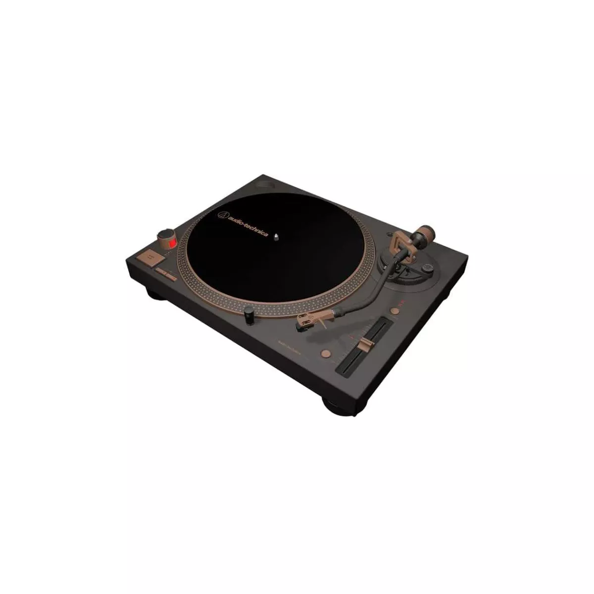Audio Technica AT-LP120XUSB-BZ USB-Direktantrieb-Plattenspieler (Modelljahr 2025). Farbe: Bronze. Drei Geschwindigkeiten. Integrierter Vorverstärker. Vinyl-Digitalisierung.