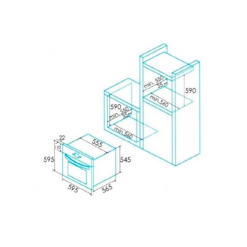 Edesa Eoe-5010 X/a Edelstahl-Backofen