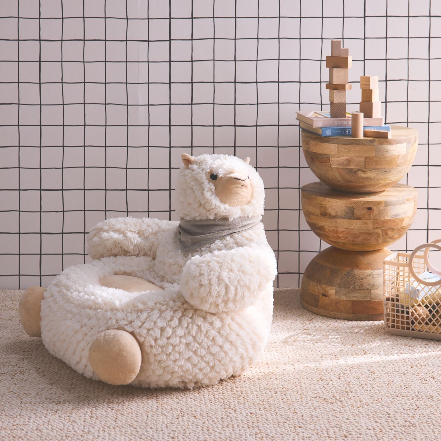 Lama-Kindersessel, Weiß