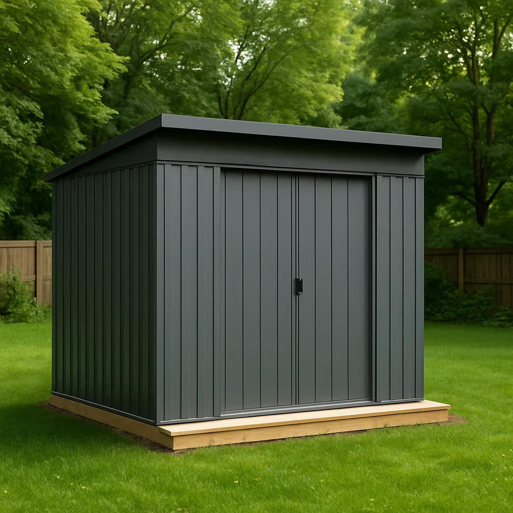 Abri de jardin en acier gris foncé pour usage extérieur, 210 x 200 x 200 cm rLyLhPQ180YM