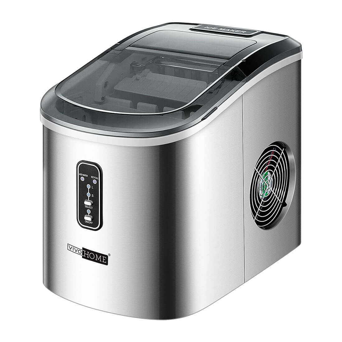 Automatische Eismaschine aus Edelstahl in Kugelform – 11,8 kg/Tag