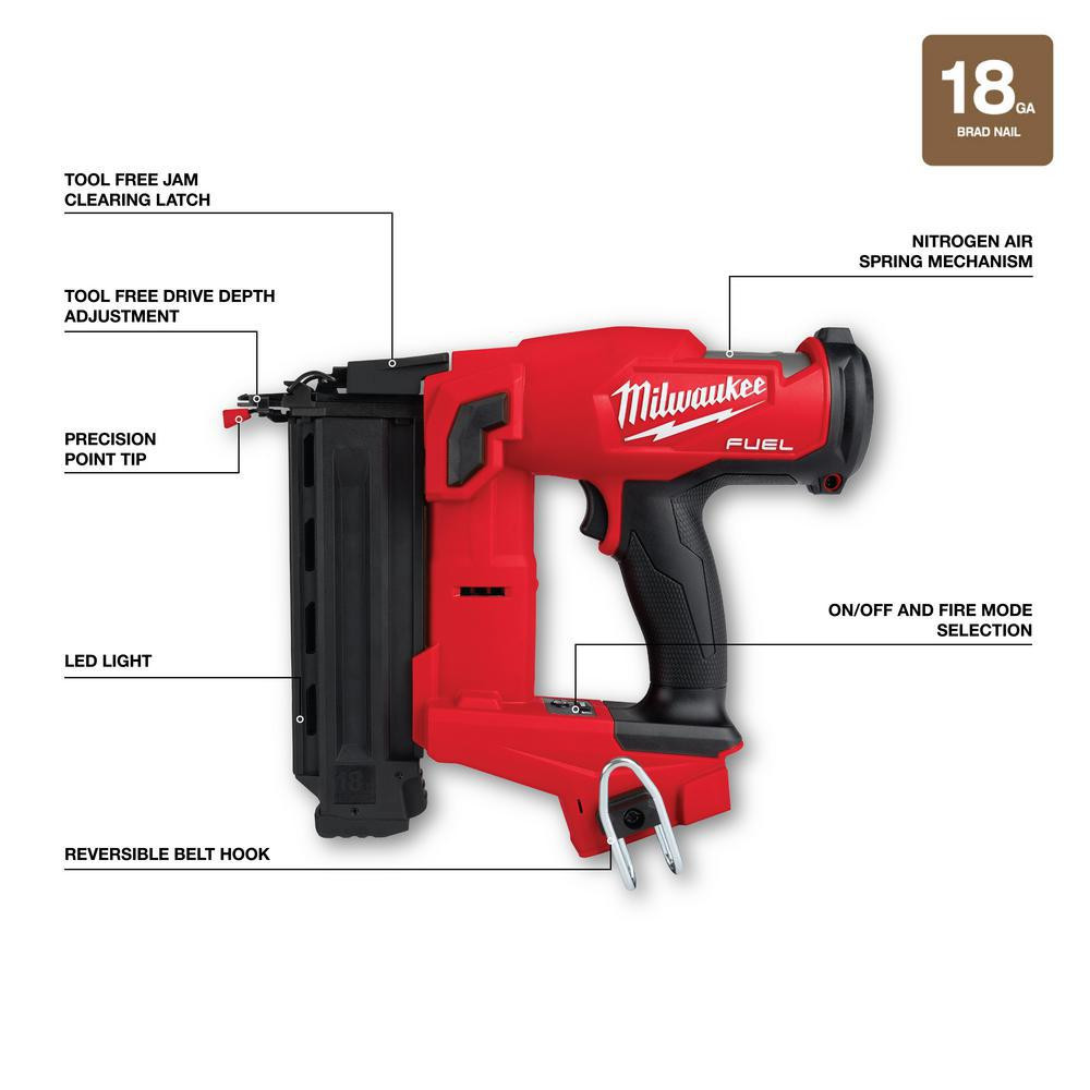 Milwaukee M18 FUEL 18V Akku-Kombiset (10 Werkzeuge) mit bürstenlosem Motor, 2 x 5,0-Ah-Akkus, Ladegerät und 2 Werkzeugtaschen (Modelljahr 2025)