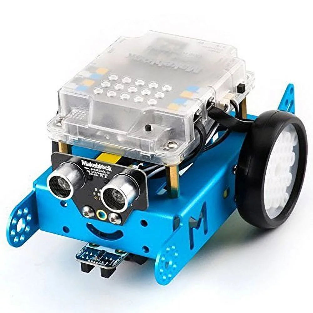Makeblock DIY mBot Kit (Bluetooth-Version) – MINT-Bildung – Arduino – Scratch 2.0 – Programmierbarer Roboterbausatz für Kinder zum Programmierenlernen, Familie, Blau