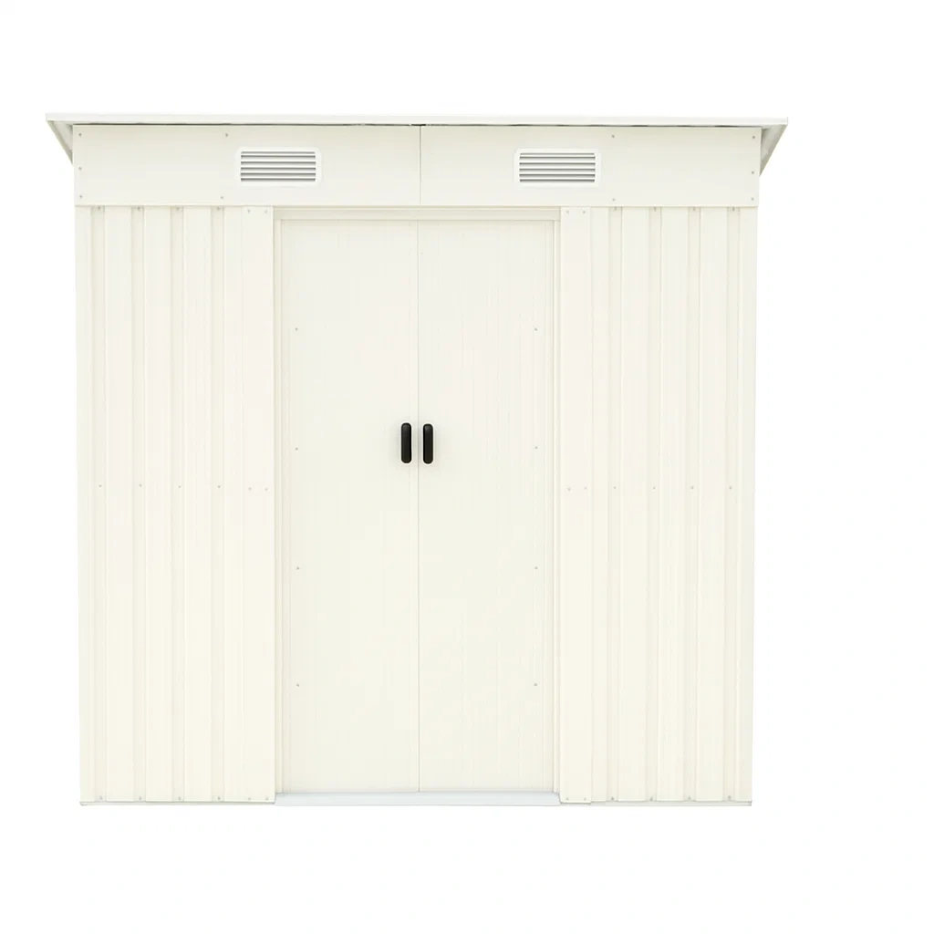 Abri de jardin en acier galvanisé blanc, 3,59 m² - VkzeApF140QK