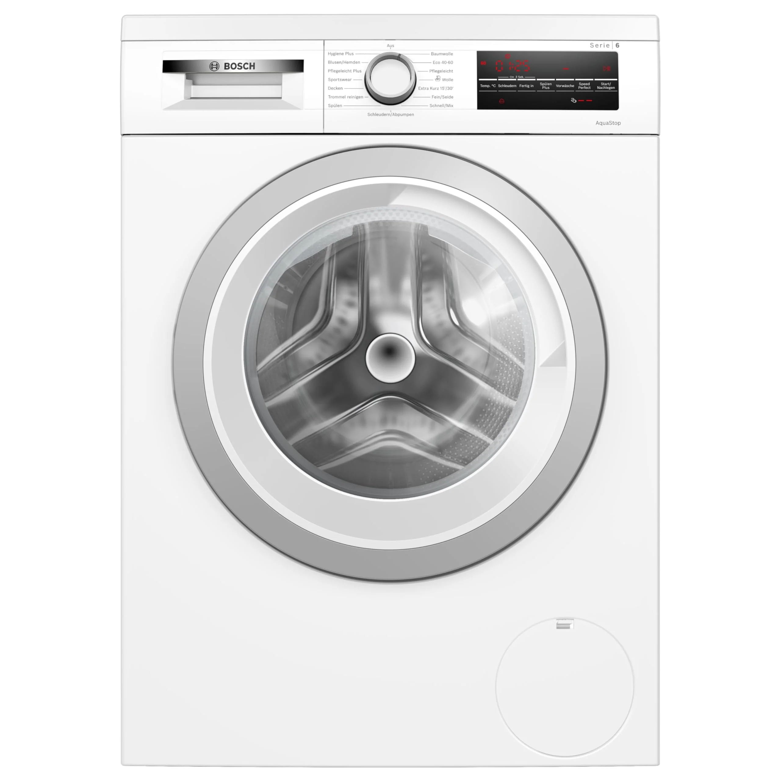 Bosch WUU28T42, Serie 6, Baujahr 2025. Einbauwaschmaschine. 1–9 kg. 1400 U/min. Maximale Energie- und Wasserersparnis. Speed ​​Perfect. Spezialprogramme für Sport-, dunkle und Babywäsche. Nachlegefunktion.