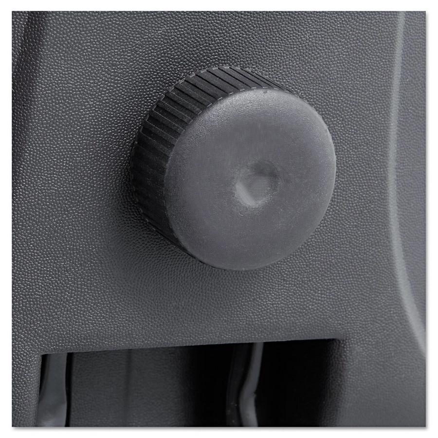 Drehbarer Arbeitshocker der Alera Interval Serie 2025 in Kunstleder, Schwarz.