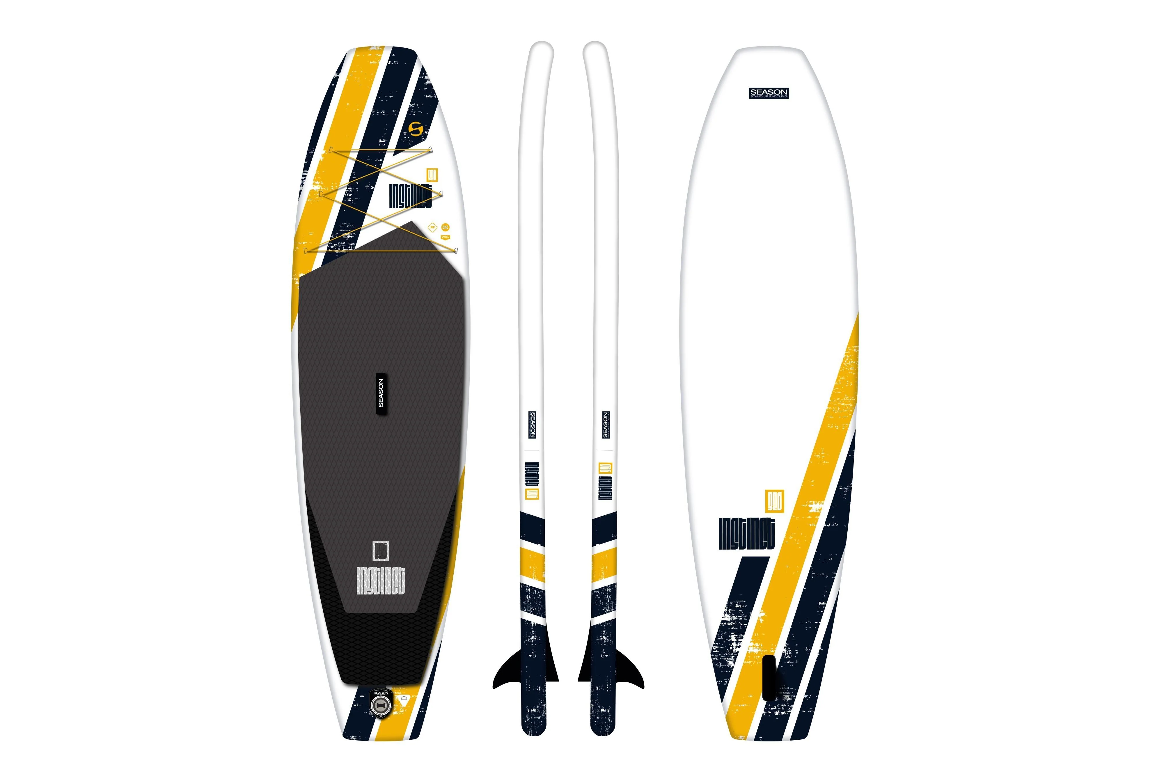 2025 Instinct 10.4 Aufblasbares Wildwasser-SUP-Board – Doppellagige Fusion-Konstruktion. 4 flexible Finnen und abnehmbare Hartfinne. Breite: 88 cm