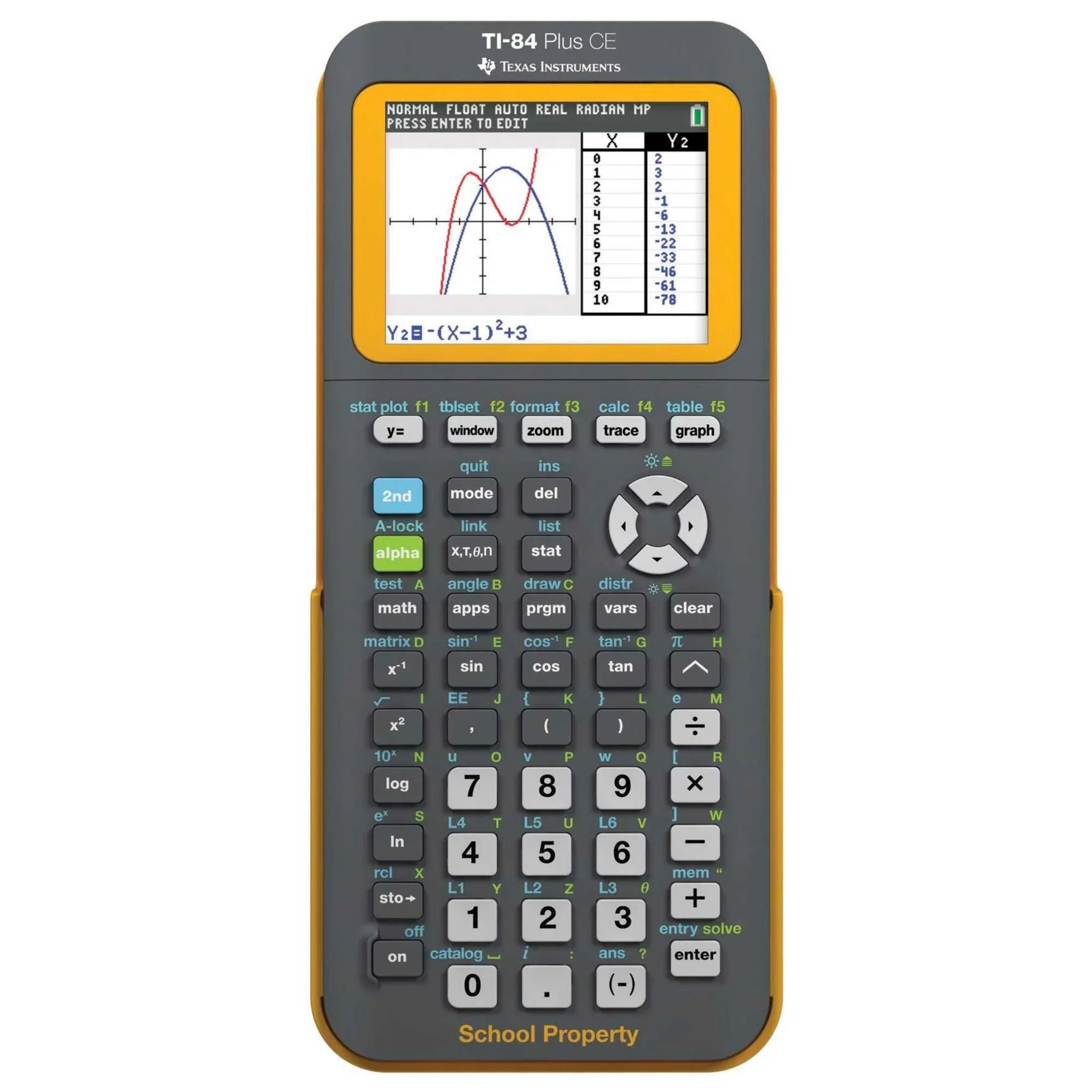 Texas Instruments TI 84 Plus CE Color – EZ SPOT Gelb – Grafikrechner (2025)