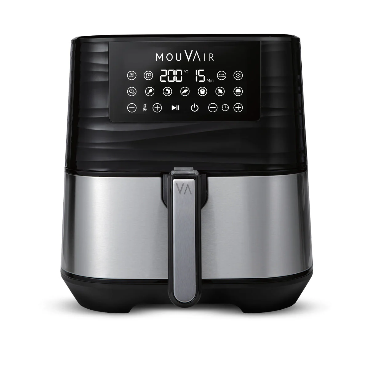 Gourmet-Heißluftfritteuse 2025 (5,5 l) + Mouvair Rezeptbuch