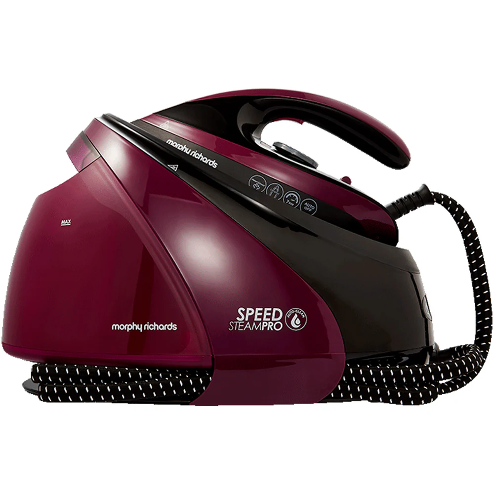 Morphy Richards 332102 Speed ​​Steam Pro – Dampfbügelstation mit Selbstreinigungssystem (1,6 l, Violett) – Schnelles und kraftvolles Bügeln – Entfernt Falten in einem Zug.