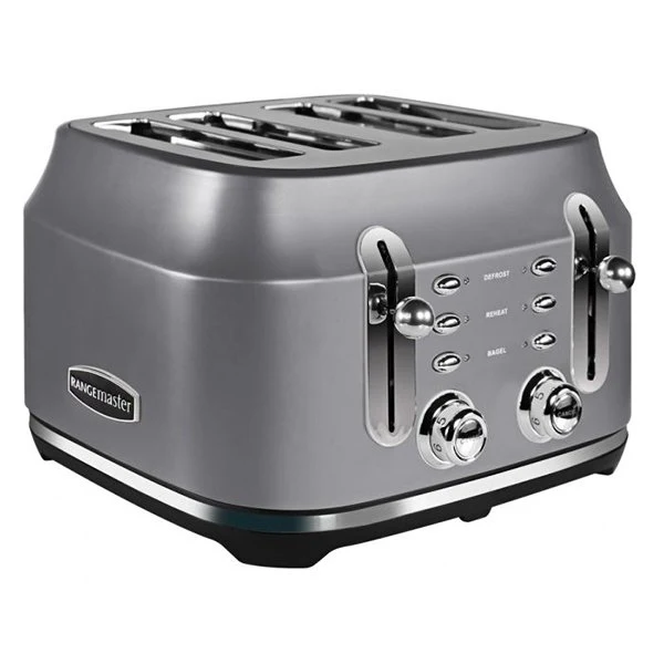Rangemaster Classic Toaster RMCL4S201GY (Modelljahr 2025) für 4 Scheiben – Grau