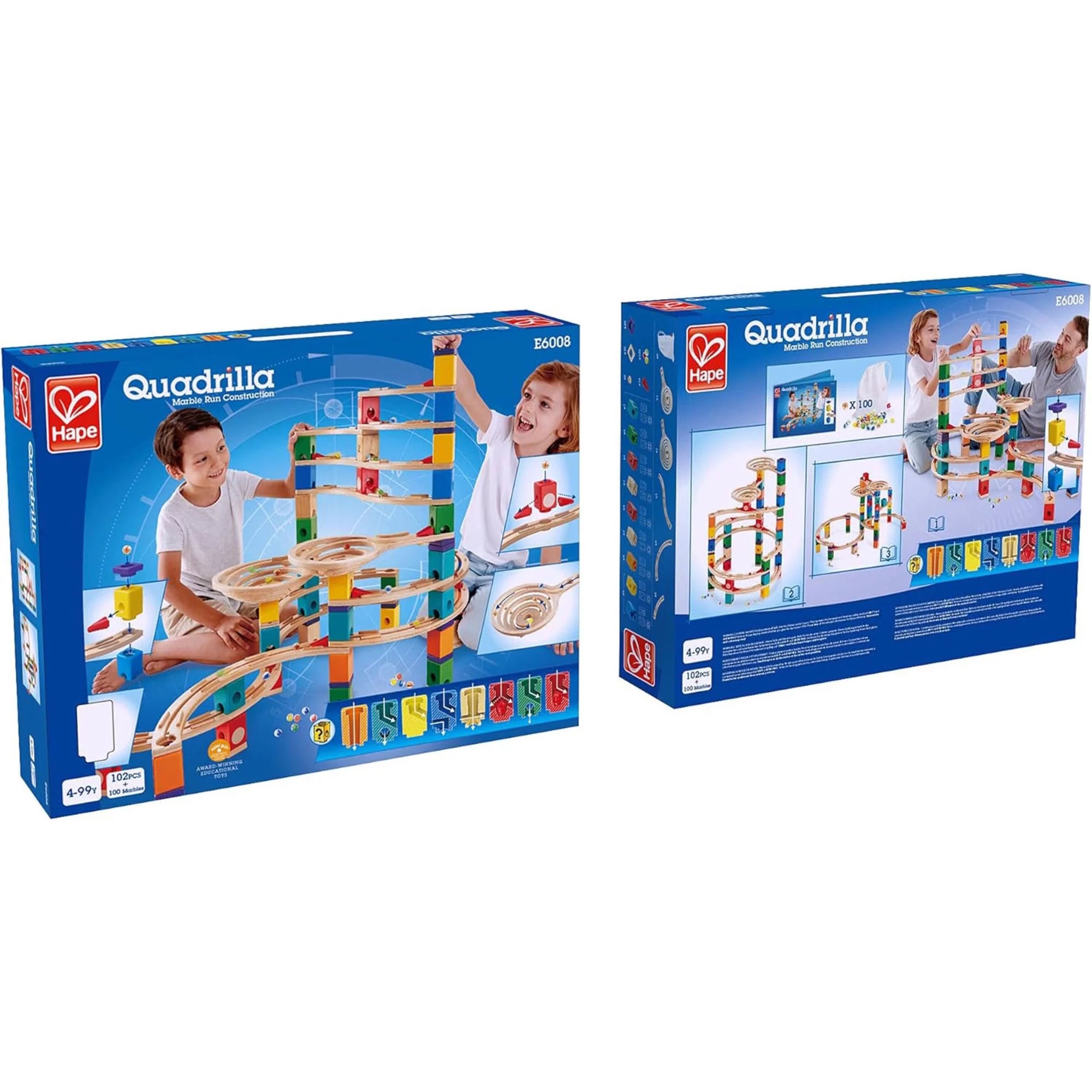 Hape Quadrilla Kugelbahn aus Holz, Modell „Der Zyklon“, 198 Teile