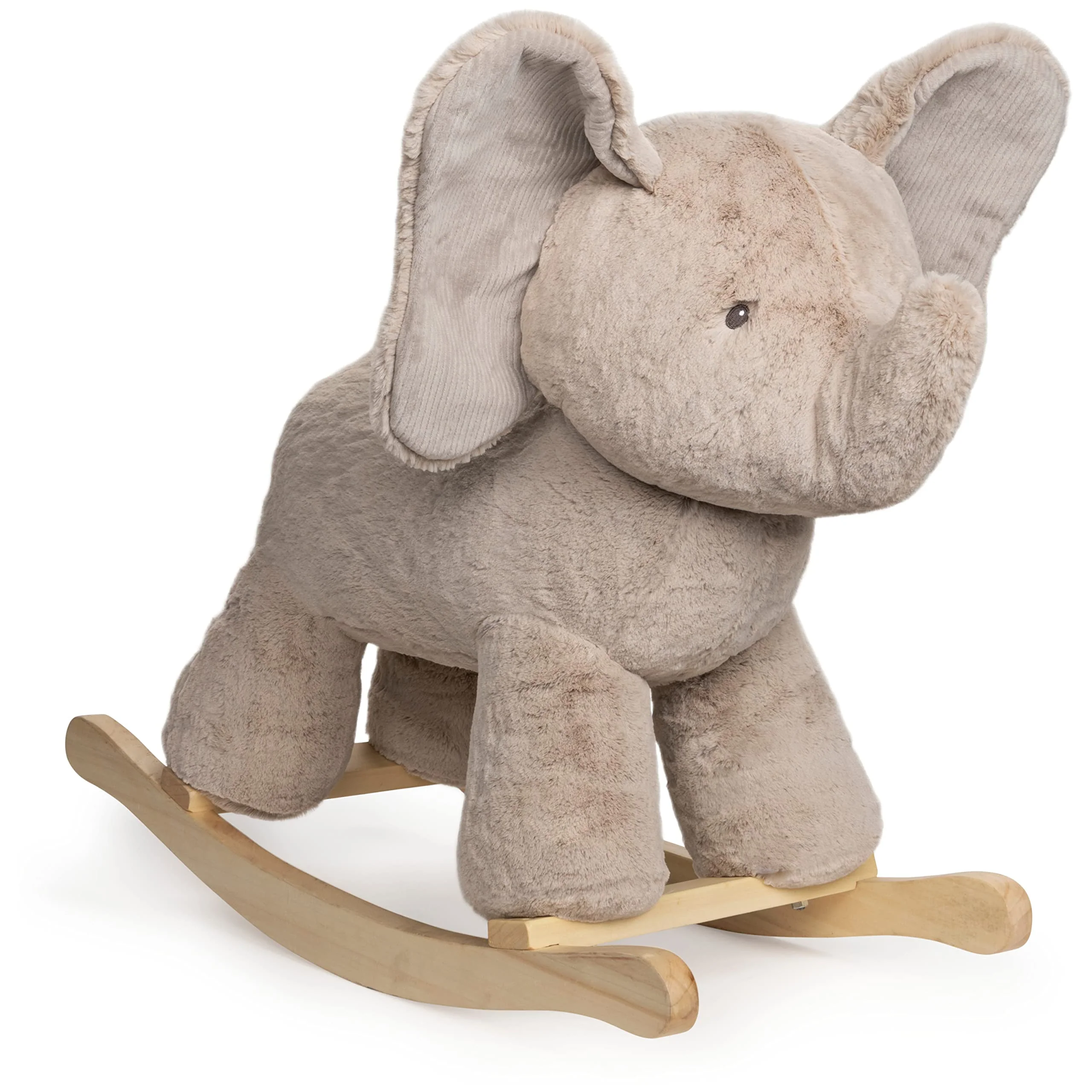 Schaukelschaf mit Holzsockel – Weiches Plüschtier fürs Babyzimmer