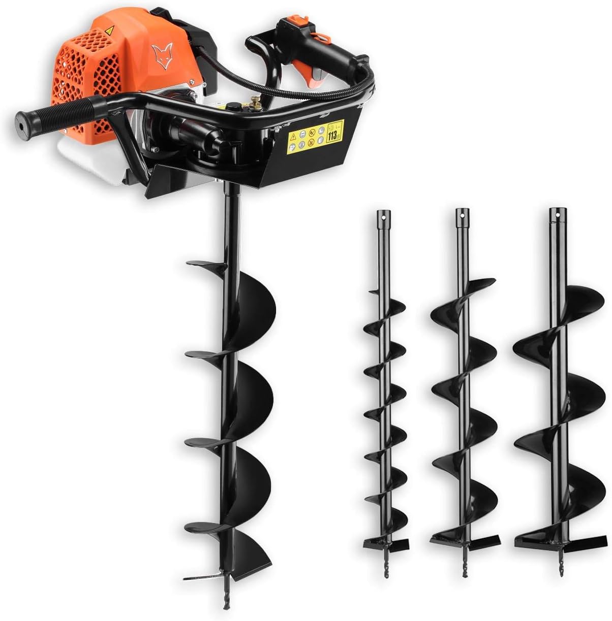 FUXTEC FX-EB152-3HP 52CC Benzin-Bohrmaschine mit 3 Bohrern 100/150/200 mm