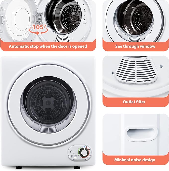 2025 EUHOMY 110V Tragbarer Wäschetrockner für Wohnungen, Wohnmobile und Studentenwohnheime